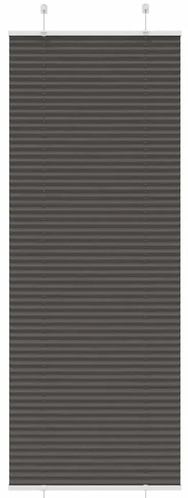 pliszírozott redőny fekete 75x200 cm szövetszélesség 74,4 cm