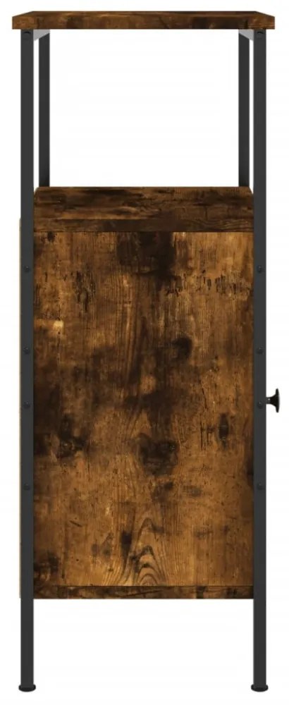 füstös tölgy színű szerelt fa éjjeliszekrény 41x31x80 cm