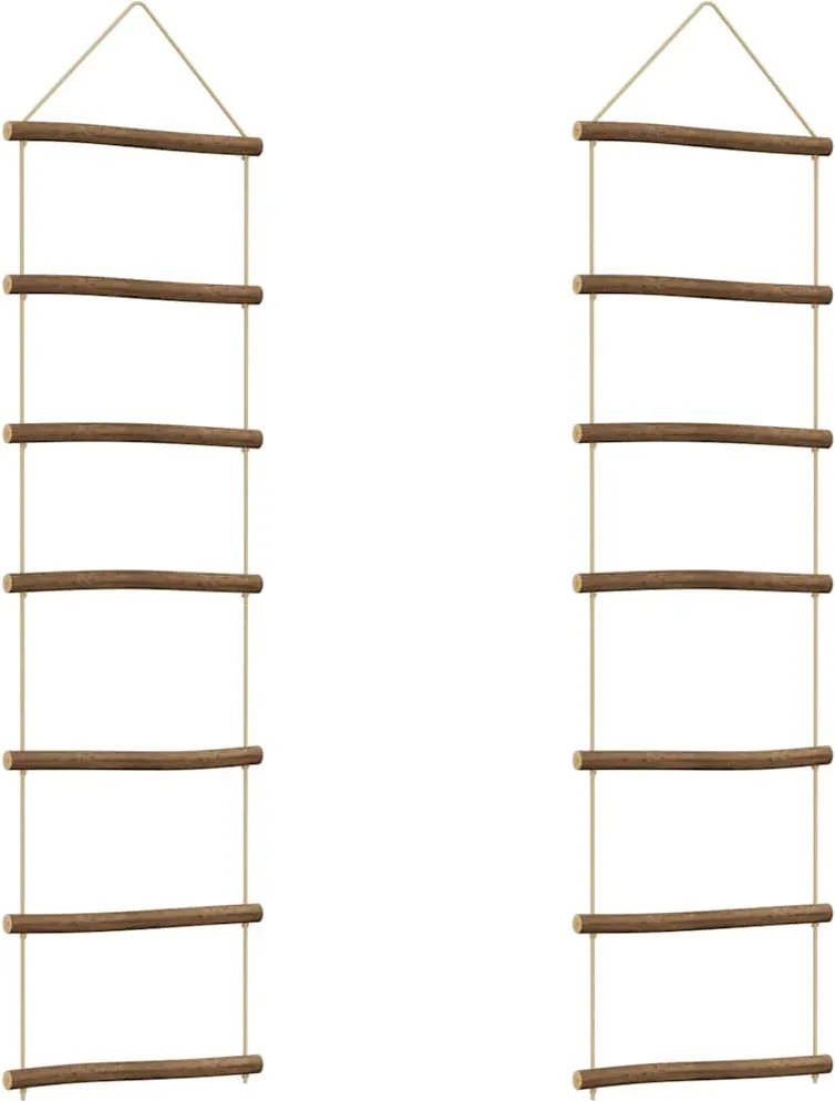 vidaXL Fali dekorációk létra alakú 2 db 30x100 cm natúr ág