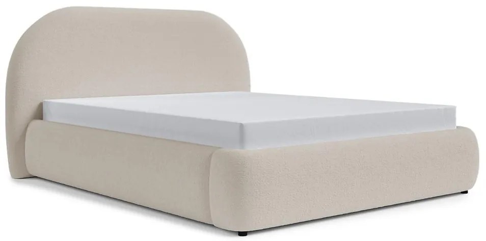 Franciaágy 140 cm Olivo P (ágyráccsal) (tárolóhellyel) (világos bézs + fekete). Akció -15%. 1100428