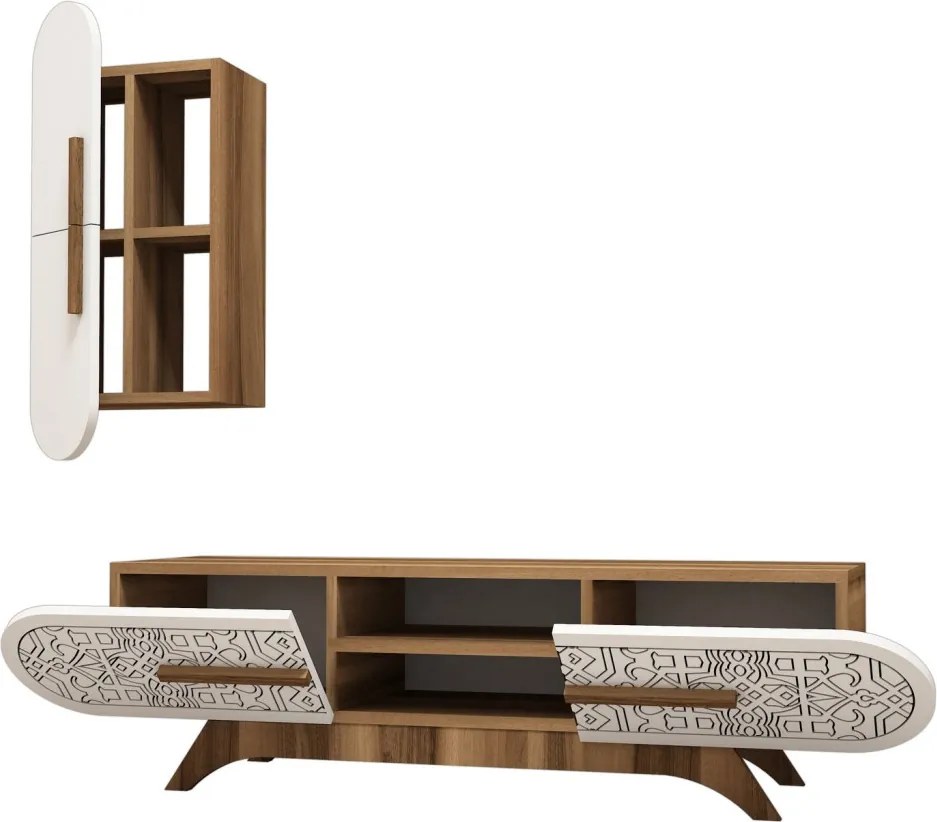 Defne - Walnut, White