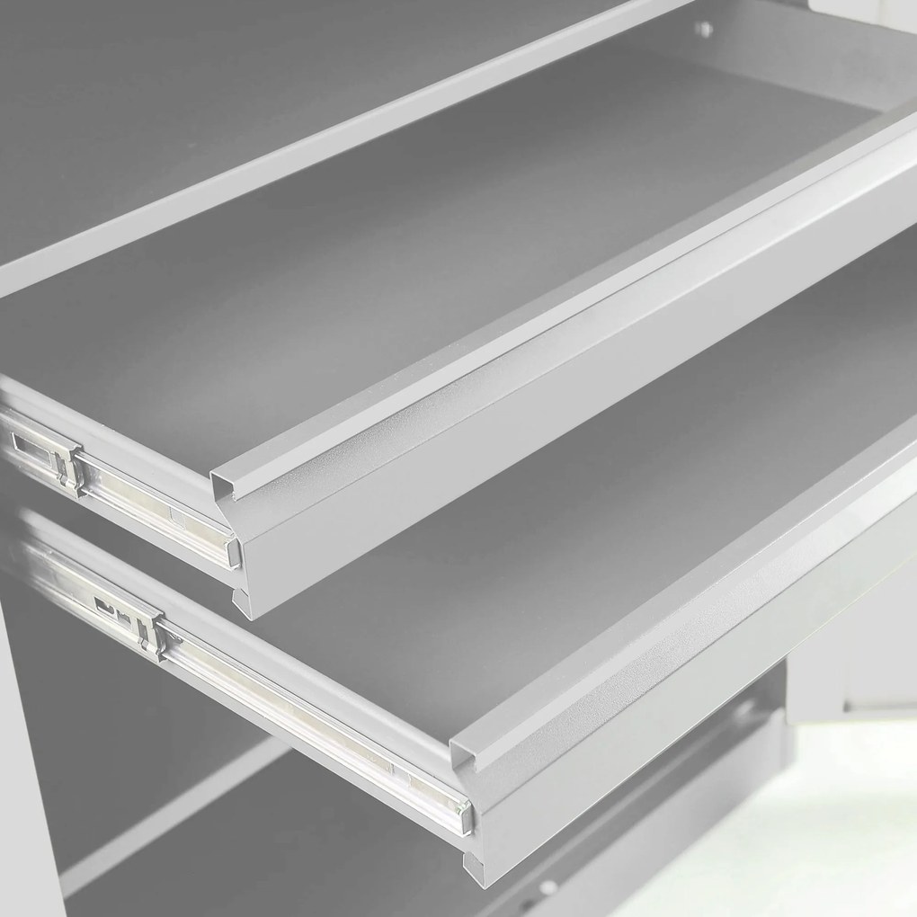 SZYMON szerszámos szekrény, 920 x 1850 x 500 mm, szürke