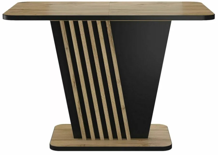 Nevio bővíthető étkezőasztal tölgy/fekete 125-170 cm