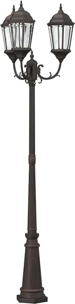 vidaXL Kerti Világítás Bronz 61 x 53 x 235 cm Alumínium és üveg