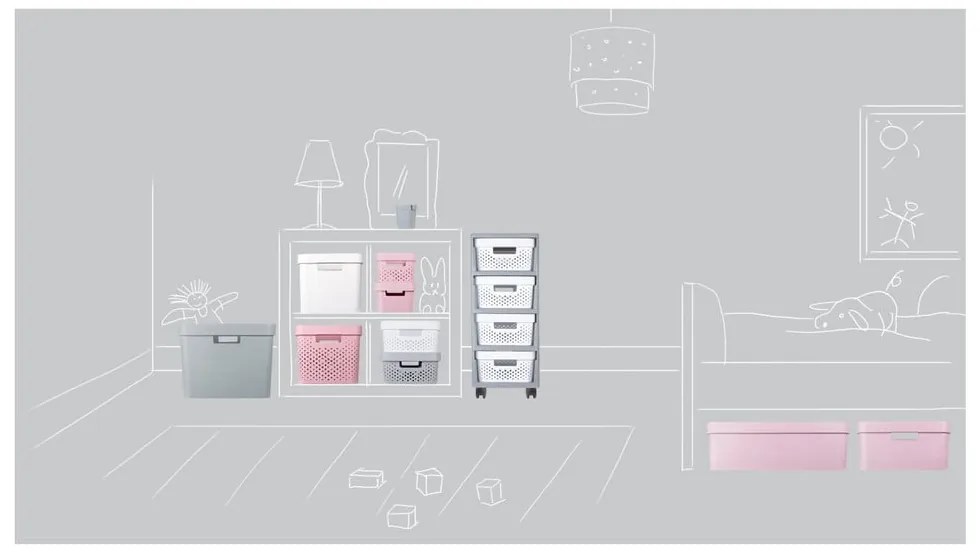 Simpla Lungo Holes fehér tárolódoboz - Curver