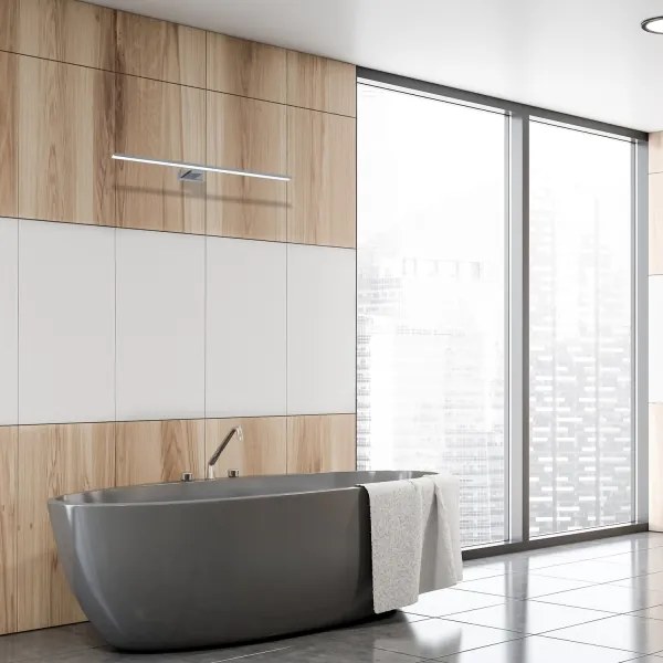 LED Fürdőszobai tükörvilágítás SHINE LED/15W/230V 80 cm IP44 fényes króm