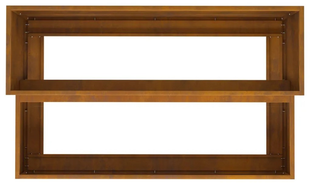 vidaXL Kerti cserép Rozsdás 100 x 60 x 45 cm Időjárásálló acél