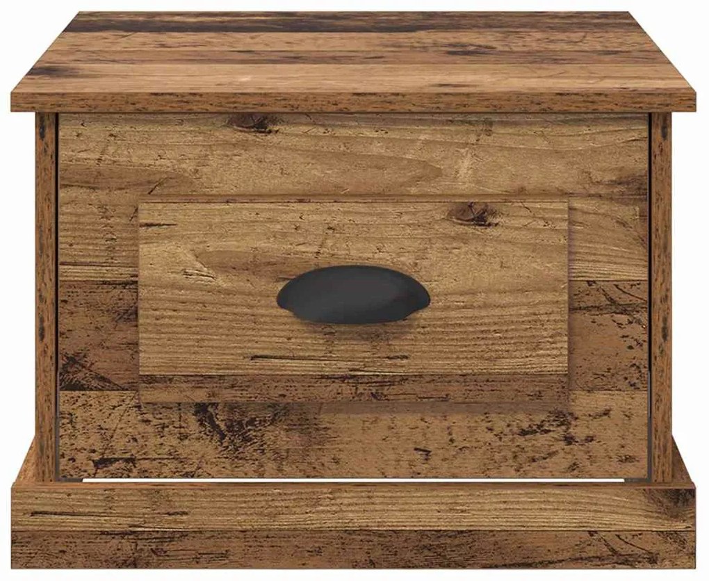 Dohányzóasztal with Drawer Régi fa 50 x 50 x 35 cm Faanyag