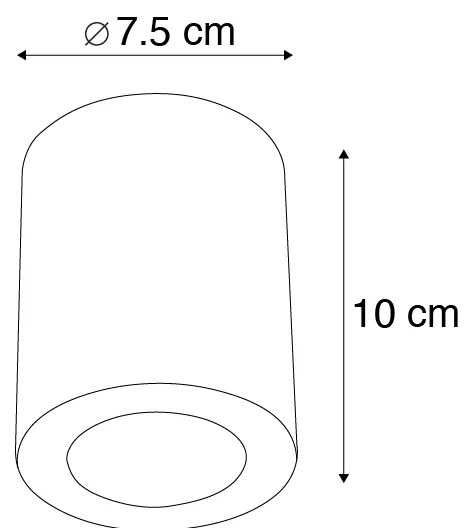 Modern spotlámpa fehér 7,5 cm - Tuba