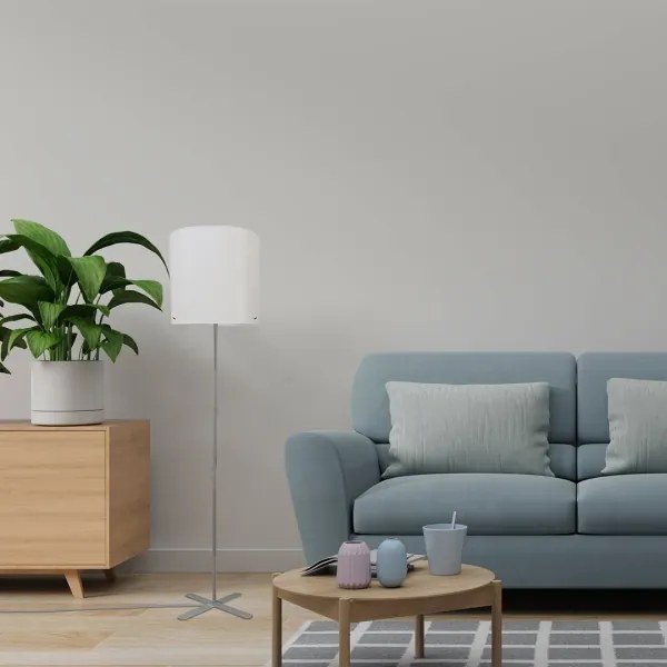 Rabalux 74012 - Állólámpa IZANDER 1xE27/40W/230V fehér/ezüst