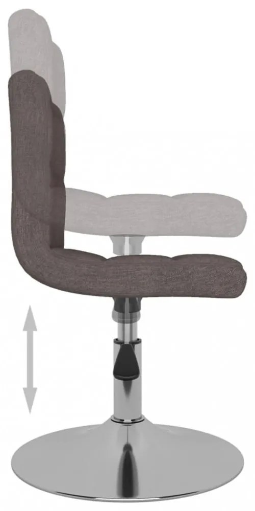 vidaXL 2 db tópszínű szövet forgó étkezőszék