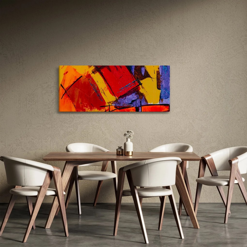 Absztrakciós kép (120x50 cm)