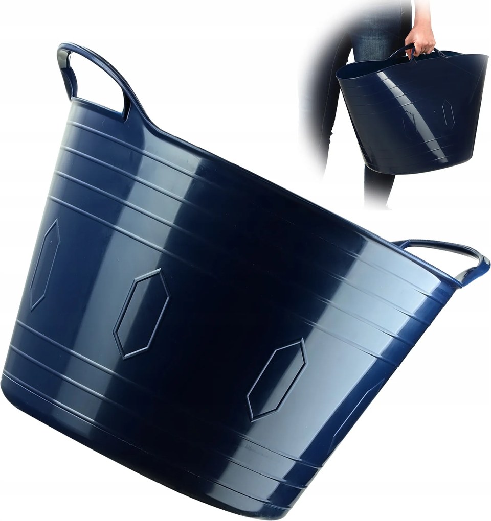 Kosár Flexibilis Szennyestartó Univerzális Medence 42L Sötétkék