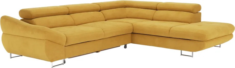 Sarokülőgarnitúra, mustár, jobbos, FABIA