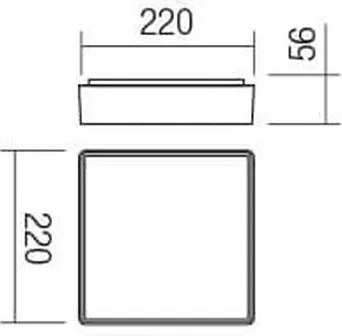 Redo 90157 - LED Kültéri mennyezeti lámpa MARINA LED/12W/230V IP65 antracit