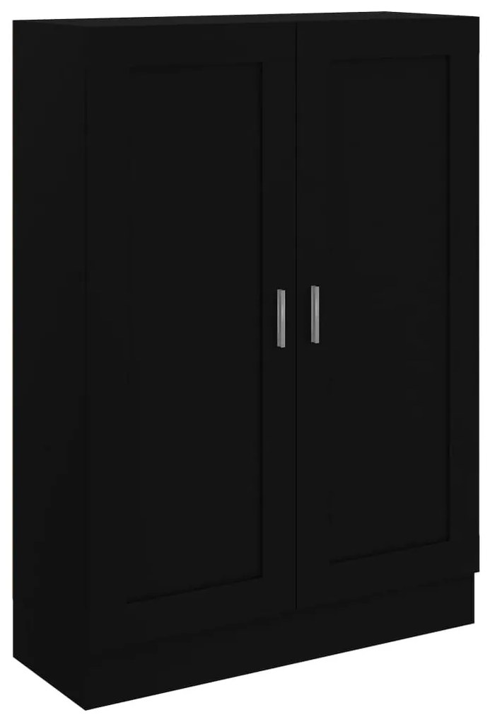 fekete szerelt fa könyvszekrény 82,5 x 30,5 x 115 cm