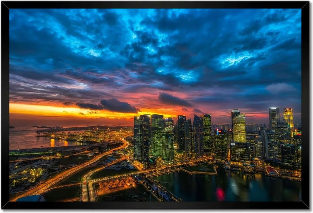 Poszterek keretben 60x40 Városi táj Kilátás