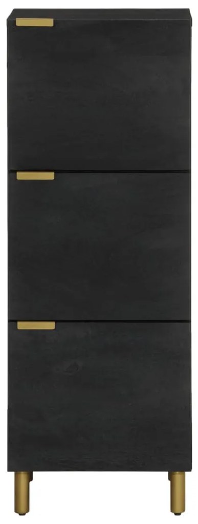 fekete szerelt fa magasszekrény 40 x 33 x 110 cm