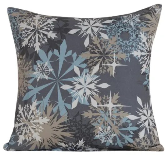 SNOWFLAKE kékesszürke mikroszálas párnahuzat 45x45 cm