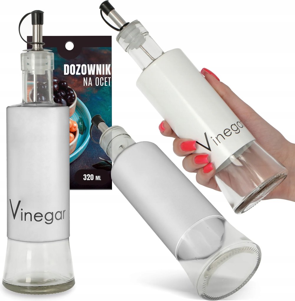 Üveg Adagoló Palack 320ml Ecet Adagoló Tölcsér Ecet Fedél Nale S5