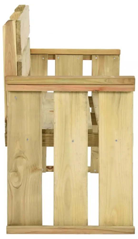 impregnált fenyőfa kerti pad 121 cm