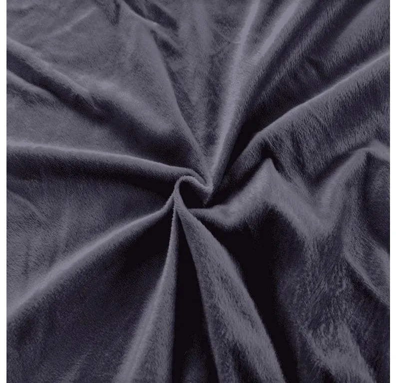 Mikroplüss lepedő SOFT 180x200 cm antracit szürke