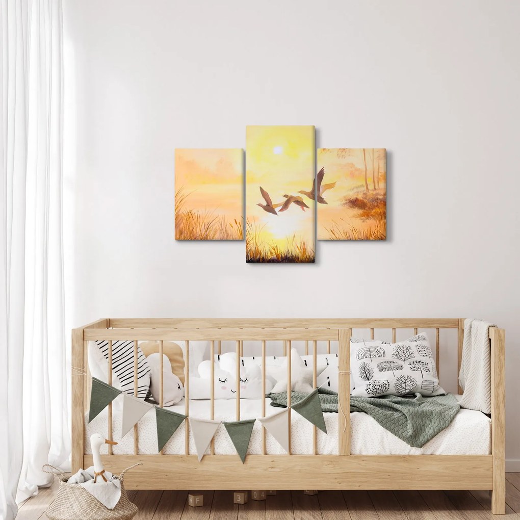 Kép - Daruk naplementekor (90x60 cm)