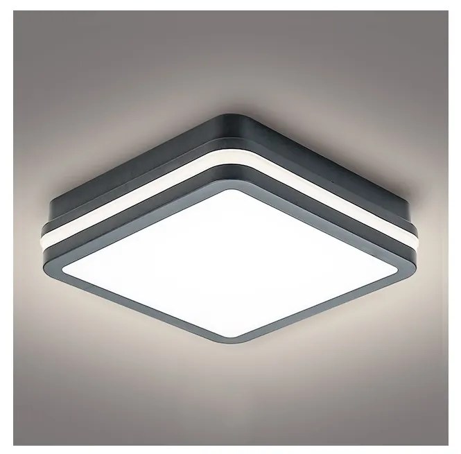Brilagi - BENE LED kültéri lámpa érzékelővel, 18W/230V, 22x22 cm, IP54