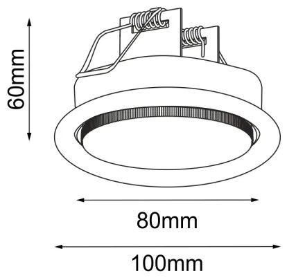 Brosline 3028 - Beépíthető mennyezeti lámpa DROP 1xGX53/9W/230V fekete