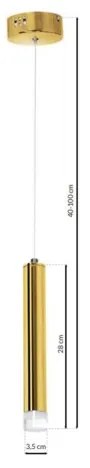 LED csillár zsinóron GOLDIE LED/5W/230V aranyszínű