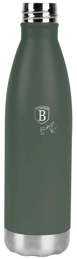 Berlinger Haus matt zöld rozsdamentes acél palack alakú termosz 500 ml