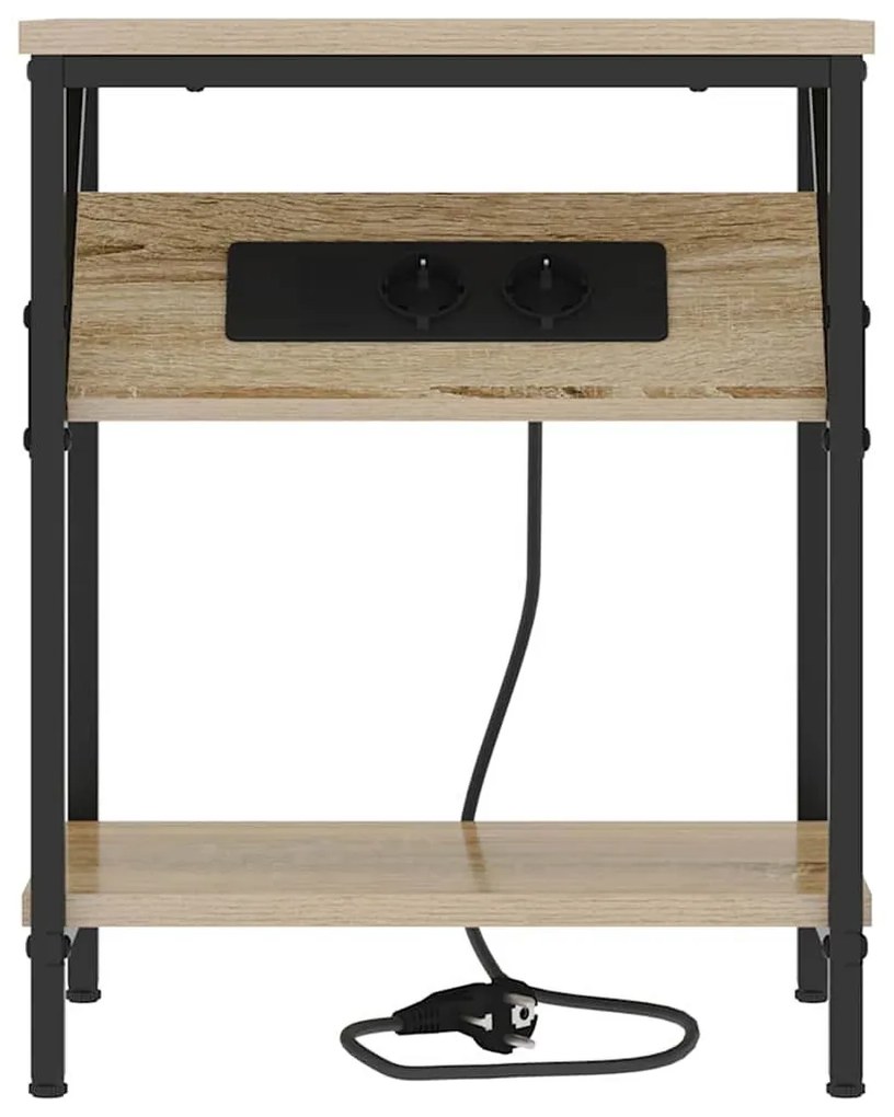 Éjjeli Szekrények 2 pcs sonoma tölgy 38 x 30 x 48 cm Faanyag