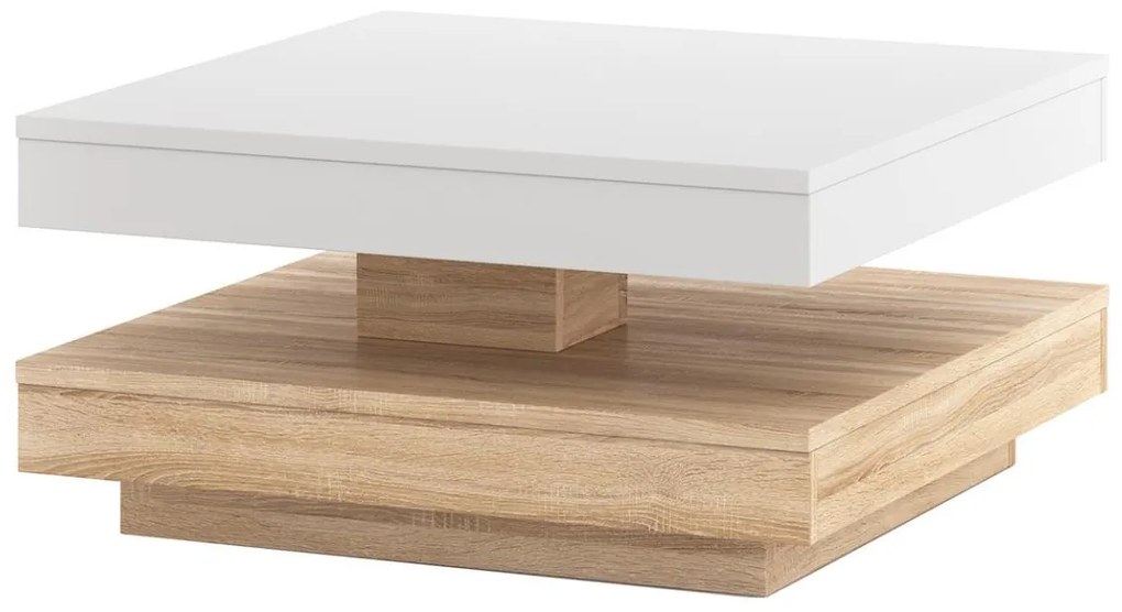 TIMO dohányzóasztal fehér/sonoma tölgy