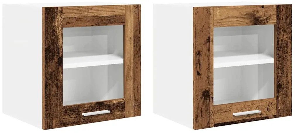 Függő szekrény Riga 2 pcs Öreg fa 40 x 31 x 40 cm Faanyag