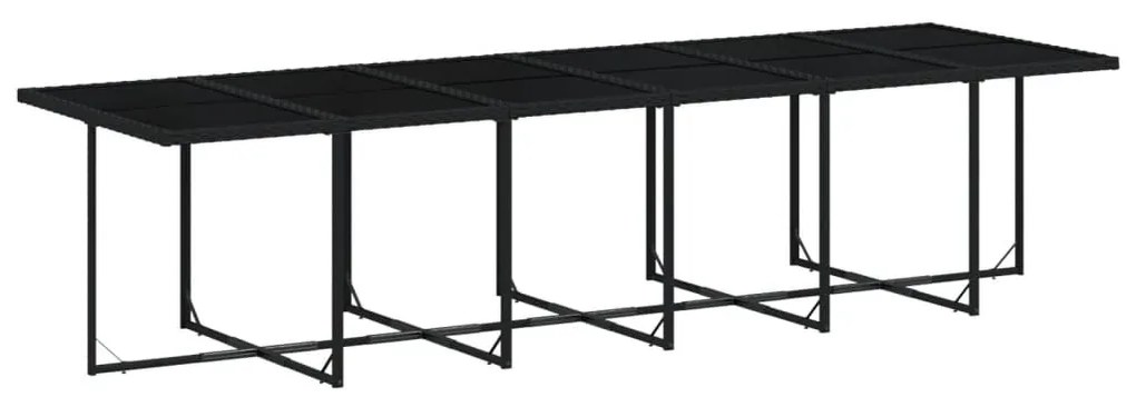 vidaXL 13 részes fekete polyrattan kerti ülőgarnitúra párnákkal