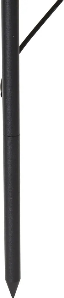 3 darabos modern fekete kerti leszúrható lámpa LED-del IP44 - Garly Ball