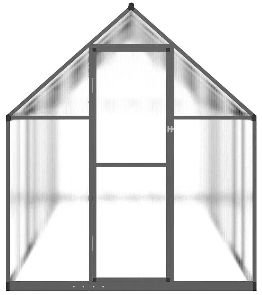 antracitszürke alumínium melegház alapvázzal 445x169x195 cm