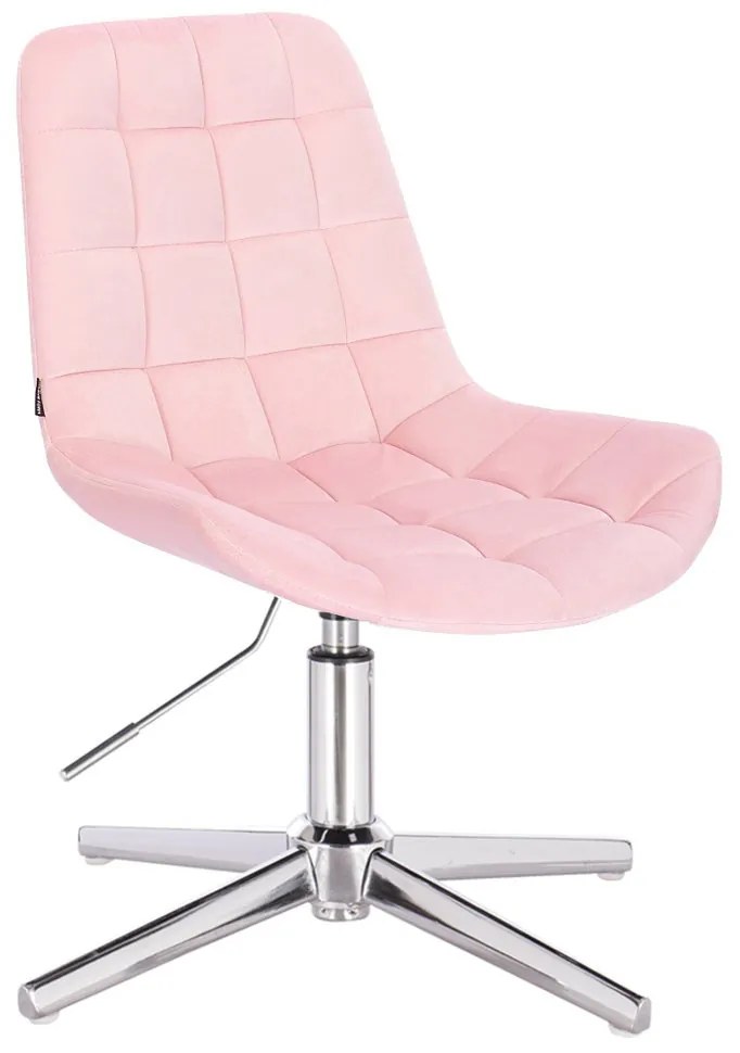 HR590CROSS Rózsaszín modern velúr szék