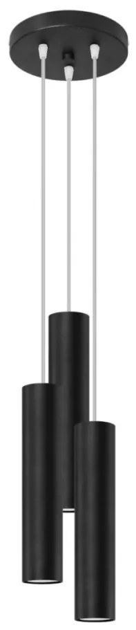 SOLLUX SL-1079 LAGOS Hengeres Függesztett Lámpa Fekete GU10 IP20