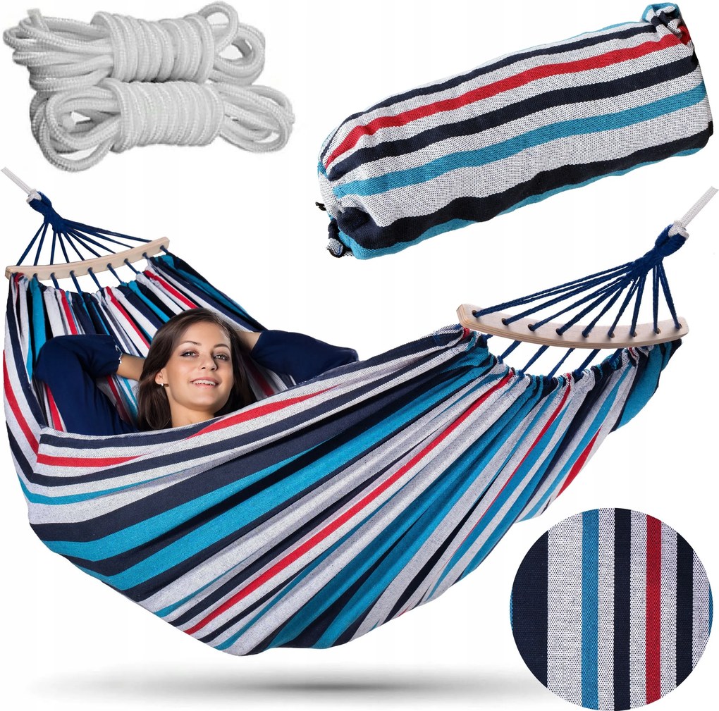 Kerti Függőágy Nagy Kétszemélyes XXL Erős Brazil Turisztikai Kert