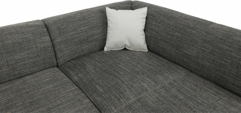 Ülőgarnitúra, fehér/szürke melír, jobbos, MINERVA