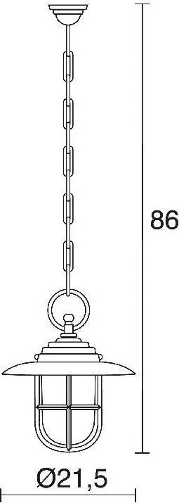NOVOLUX 671B-G05X1A-33 GRASS Kültéri Függő Lámpa Antik Sárgaréz, Fehér IP44
