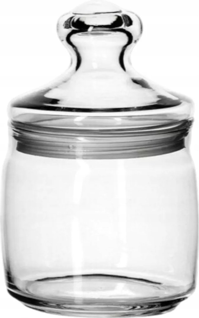 500ML-ES Üvegedény Ételtartó Fedéllel Kávés Keksz 16CM Vastag Üveg