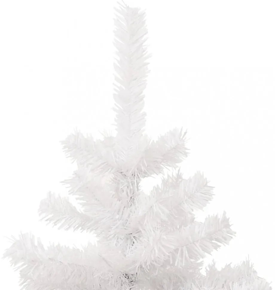 fehér PVC kivilágított kacskaringós karácsonyfa kaspóval 120 cm