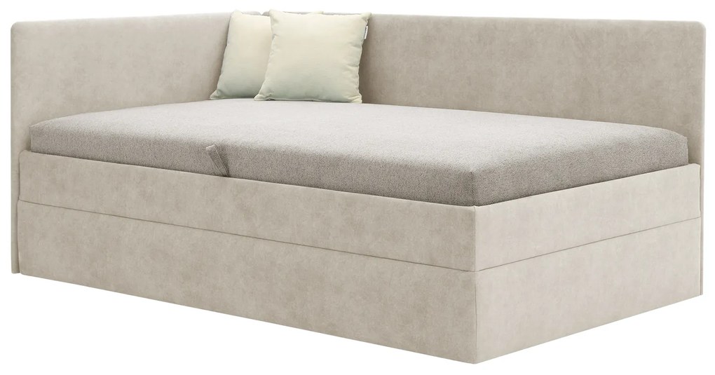 Egyszemélyes ágy 110 cm Optoman (barnásszürke) (ágyráccsal és matraccal) (tárolóhellyel). Akció -14%. 1098578