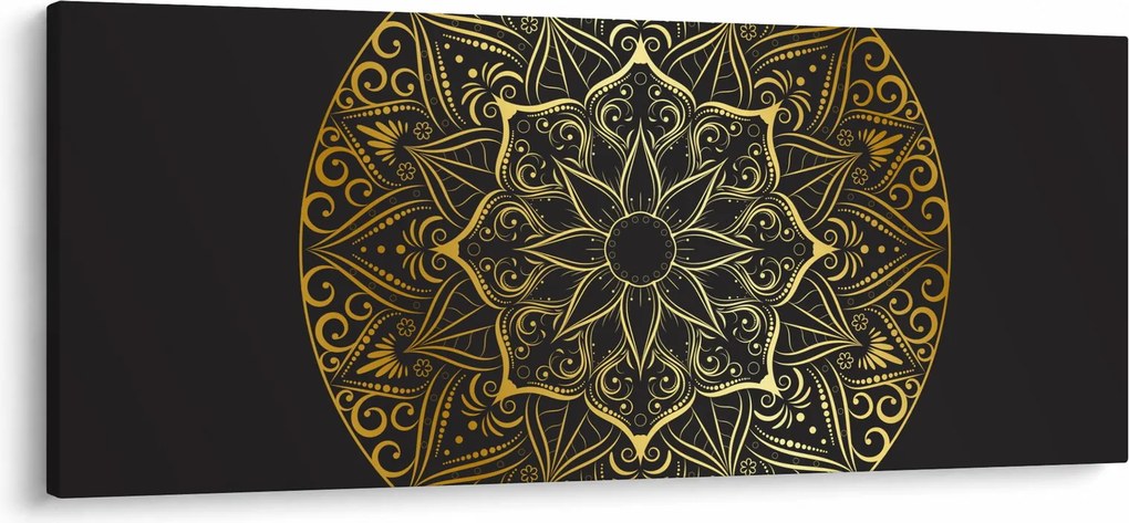 Az arany absztrakció képe (120x50 cm)