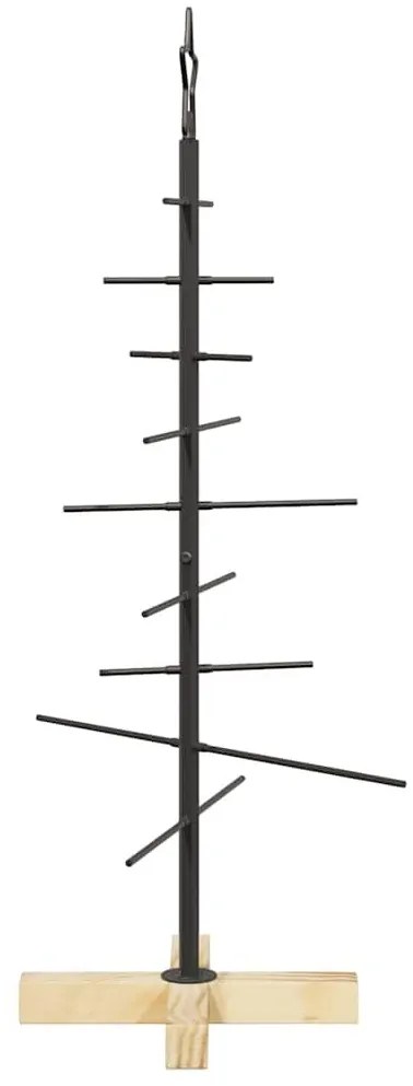 Fém karácsonyfa állvánnyal Fekete 90 cm Porszórt Acél