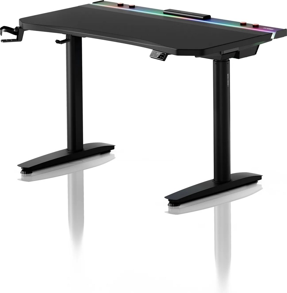 Elektromos RGB gamingasztal tartókkal, fekete, 120 cm: Diablo X-Forge 1200