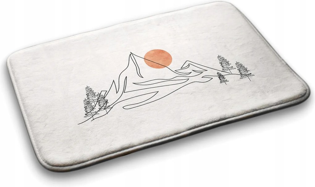 Fürdőszobaszőnyeg Gumírozott Hegyek Kilátás 90x60