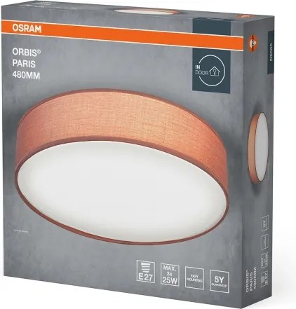 Osram - ORBIS PARIS mennyezeti lámpa 3xE27/15W/230V átm. 48 cm barna